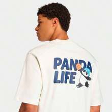 Adidas M PANDA C HP 男士運動休閒寬鬆版型短袖T恤 - 白色 - 查看 4