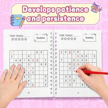 Buku Latihan Sudoku untuk Anak-Anak, Teka-Teki Angka Penalaran Logis, Buku Kerja Tunggal, Pilih Level 3-6 6-9 9-12 12+ - Buku Sudoku - View 5
