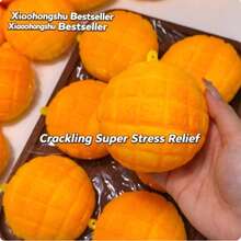 1pc-Realistic Crispy Pineapple Bun, Pure Handmade DIY Stress-Relief Handmade Ball, Vent Toy, Squishy - 彩色 - 查看 3