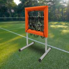Portable Heavy Duty Baseball Practice Net, Stable T-Shaped Stand Baseball Pitching Net With Ground Stakes For Softball Training - Orange - View 10