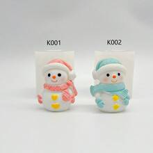 Cetakan Silikon Manusia Salju 3D untuk Lilin Aromaterapi Natal, Sabun, dan Wax Buatan Tangan DIY - manusia salju - View 1