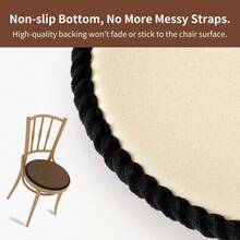 2pcs/4pcs/6pcs Chair Seat Cushions, Foam Chair Pads, Suitable For Indoor Dining Room And Living Room Chairs, Office Chairs, Non-Slip Design, Durable Fabric, Comfortable For Home - Khaki - View 8