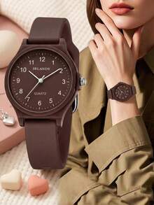 JasonRolls 5PCS Women's Wristwatches Vintage Classic Minimalist Round Dial Exquisite Digital Scale Elegant Women's Quartz Watch Suitable For Daily Casual Decoration, Holiday Parties, Valentine's Day, Anniversary, Wedding, Christmas And Other Occasions Also The Best Holiday Gift For Family And Friends Christmas Gift - Multicolor - View 4