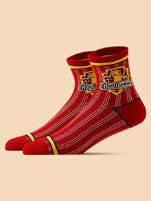 Warner Bros 1/4 Pairs Harry Potter Breathable House Socks, Vintage Collegiate Style With Hogwarts House Pattern, Perfect Gift For Halloween And Christmas - Multicolor - View 9