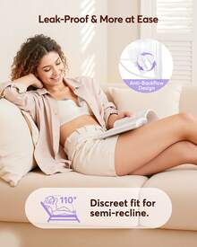 This Quiet, Hands-Free Electric Breast Pump Is Leak-Proof And Backflow-Proof. It Is Freestanding, Easy To Transport, And Offers 4 Modes And 12 Adjustable Suction Levels. - Light Grey - View 8