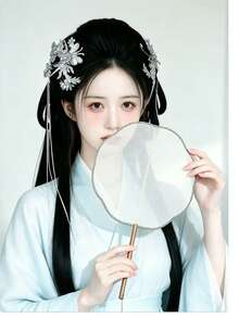 Ancient Style Hanfu Wig With Integrated Full Set Hair Accessories, Warring States Period Costume, Wei Style Wig Bun Hairpiece With Hair Padding - Multicolor - View 7