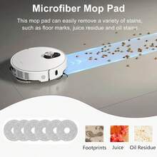 25 Pcs Replacement Accessories Kit Compatible With Xiaomi Robot Vacuum 5, 5 Pro, Spare Parts, Include 2 Mian Brush, 6 Side Brushes, 4 Filters, 6 Mop Pads, 6 Dust Bags And 1 Cleaning Tool - 5 Pro - View 7