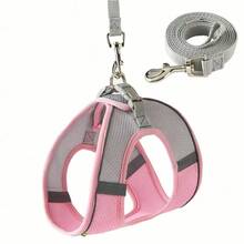1pc Reflective Mesh Leash, Rabbit Leash, Rabbit Accessories, Leash, Breathable Pet Vest, Adjustable Pet Leash, Suitable For Cats, Rabbits, Small And Medium Dogs Pet Accessories - Multicolor - View 13