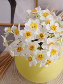 6件/12件/24件人造水仙花，仿真水仙花適用於家居裝飾、母親節裝飾、婚禮裝飾。牆面裝飾、客廳裝飾、廚房裝飾。仿真花桌面裝飾、婚禮中心裝飾、婚禮花卉裝飾 - 彩色 - 查看 8