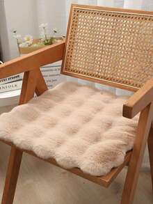 Faux Rabbit Fur Non-Slip Square Seat Cushion For Chair, Dining Chair, Computer Chair, Office Chair, Recliner - Bubble Velvet - View 7