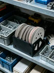 Sandpaper Disc Storage Rack, Multi-Functional Storage Organizer, Orbital Sandpaper Disc Organizer, Suitable For Pegboard, Sturdy Wall Mount Bracket, No Electricity Required, Fixed Storage Rack, Tool Accessory, Suitable For Workshop/Garage, Anti-Slip, Easy Access Anytime, Multi-Functional Storage Shelf - Multicolor - View 1