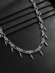 1pc Punk Rock Style Geometric Hollow Chain Rivet Tassel Pendant Men's Fashion Pants Chain, Hip Hop Casual Daily Wear, Horror Party, Rock Carnival, Street Photography, Couple Date Men's Versatile Pants Chain Gift - Pants Chain - View 8