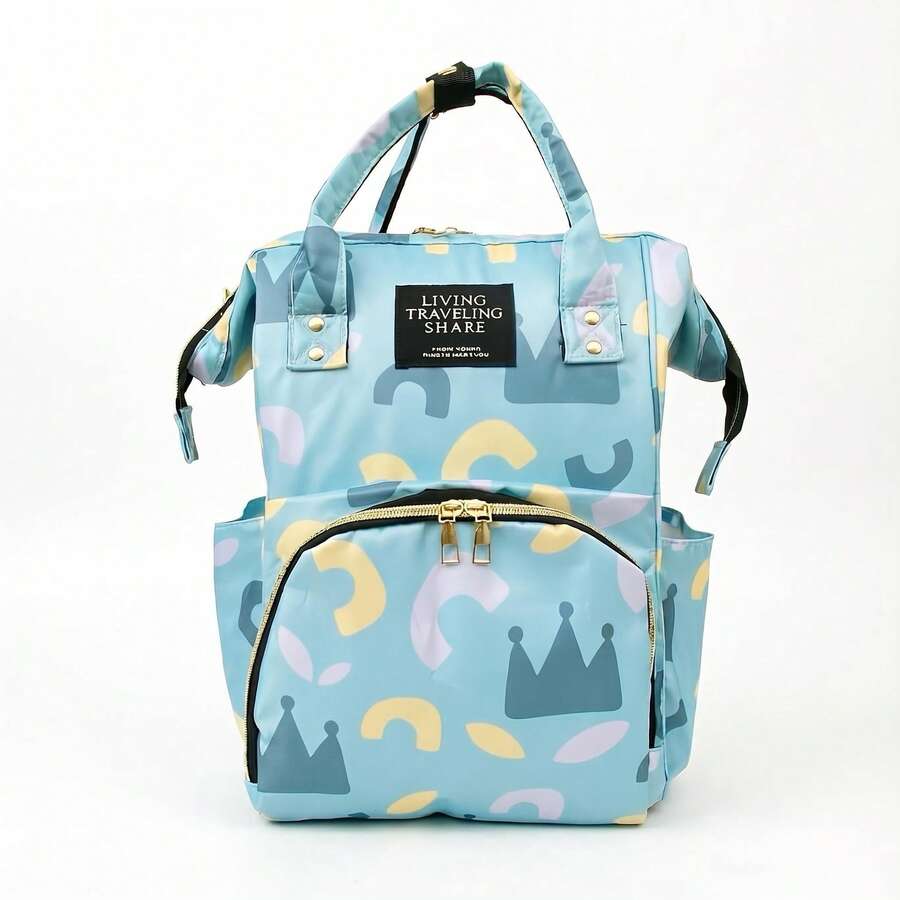 Multifunctional Large Capacity Mom Backpack, With Multiple Pockets, Made Of Waterproof Oxford Fabric, Easy To Carry, Suitable For Moms And Babies, Lightweight Appearance, New Waterproof Portable Backpack Suitable For Dads - Multicolor - View 1