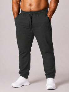 CZRLHYT Plus Size Men's Outdoor Sports Jogging Pants, All-Season, Suitable For Gym, Outdoor Activities, Casual Wear And Hiking - Dark Grey - View 5