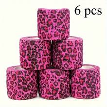 6 Rolls Assorted Colors Pet Self-Adhesive Bandages, Breathable Non-Woven Fabric Adhesive Tape, For Pet Paws And Legs Support, Easy To Tear, No Residue - Multicolor - View 8