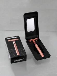 Manual Razor – Metal Double-Edge Razor – Razor Handle (Blades Not Included), Face Razor, Hair Removal - Multicolor - View 1
