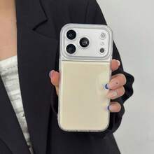 Pure Acrylic Phone Case With Precision Holes, Cute Shockproof Camera Lens Protector, Soft Ultra-Thin Protective Cover, Compatible With IPhone 17 16 15 14 13 Pro Max 12 Pro Max 11, Suitable For Various Holiday Gifts - Beige - View 3