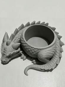 1/2 piezas Maceta de dragón gótico negro, maceta para suculentas impresa en 3D, organizador de escritorio multifuncional - convencional - Ver 9