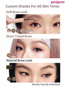 Peripera K-Beauty SPEEDY SKINNY 眉彩筆，眉毛造型凝膠，超細刷頭，輕鬆打造精緻眉妝，防水、持久且防暈染，眉毛造型液，眉毛填充，豐盈眉毛凝膠 - #09 MILKY ASH - 查看 8
