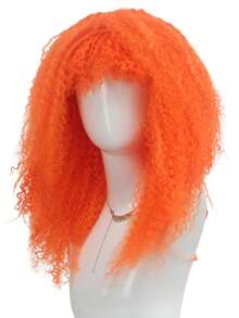 Multi Shades Long Kinky Curly Wig Solid Ombre Neon Tones Synthetic Fiber For Rave Club Carnival Punk Disco Festival Cosplay - View 9