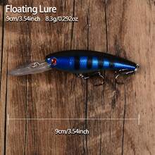 Umpan Minnow Bibir Panjang Menyelam Dalam yang Mengapung untuk Ikan Bass Mulut Kecil, Khusus untuk Arus Deras, Ikan Mandarin, dan Ikan Gabus. - MultiWarna - View 2