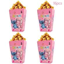 12/16/24pcs Stitch Out Popcorn Box,Stitch Theme Candy Boxes, Snacks Boxs,Gifts Treats Boxs,Stitch Birthday Party Supplies,Stitch Candy Boxes - Cartoon - View 5