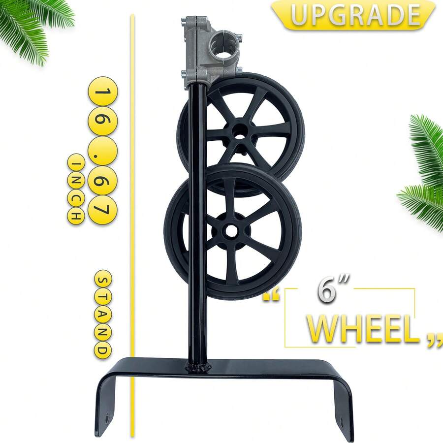 Adjustable Height String Trimmer Support Wheel With 26mm Handle Clamp 6 Wheels Walk Behind String Trimmer Auxiliary Attachment - C - View 1
