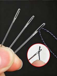 18pcs Multi-Function Large Eye Sewing Needle Set, Home Hand Sewing Needles, Large Hole Needles For Elderly Quilting, Fine Large Hole Embroidery And Cross Stitch Needles, Essential Tool Kit For Home, Outdoor Clothing Repair And DIY Crafts, Perfect Gift For Friends On Valentine's Day And Easter - / - View 11