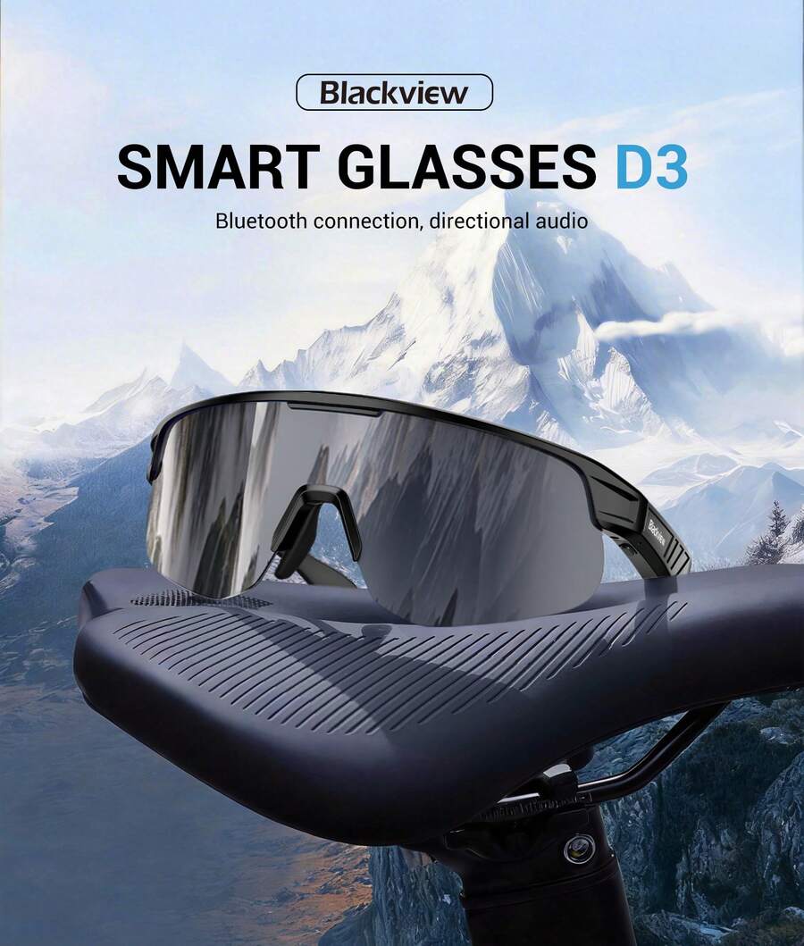 AI Smart Bluetooth Audio Glasses Waterproof Wireless Music Smartglasses With AI Voice Assistant, Mic, Long Battery Life, Clear Sound Earphones Eyewear For Cycling, Sports, Business, Gaming (Unisex) - View 1
