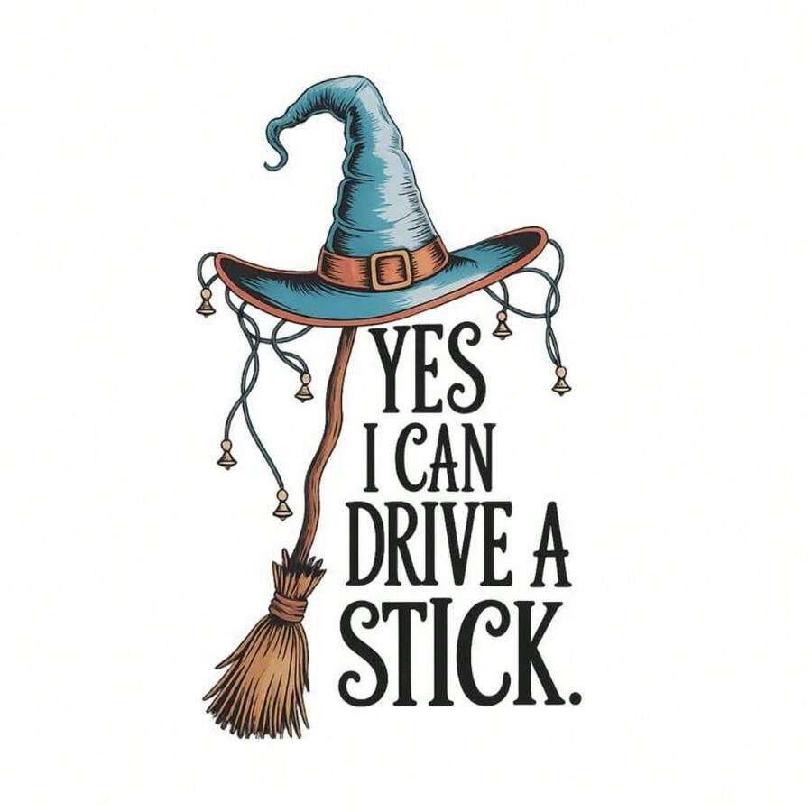 1/2/3pcs Halloween Witch Hat & Broom Pattern Heat Transfer Vinyl Stickers, Suitable For T-Shirt Making, Pillow Decoration, Multi-Color Durable Washable Vinyl Material, Applicable To Backpacks, Pillows, Pants, Sofas, Anti-Fading T-Shirt Printing Stickers