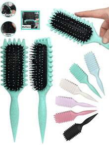 1pc Newly Upgraded Curling Hair Styling Comb, Specially Designed Curling Hair Comb, Suitable For Men And Women, Can Shape And Style Curly Hair, Reduce Pulling And Hair Separation. - Multicolor - View 3