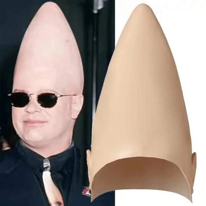 1PC Funny Alien Cone Head Hat PU Leather Lightweight Comfortable Novelty Party Prop For Halloween Costume Cosplay Theme Events