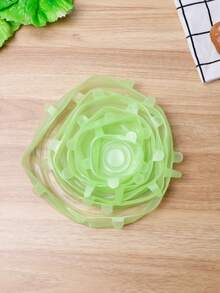 1/6pcs Silicone Stretch Lids, Food Bowl Covers, Reusable Food Saver Lids, Expandable Multi-Function Fruit & Vegetable Fresher Covers, Sealing Lids, Food Storage Containers, Reusable, Kitchen Accessories, Kitchen Storage Essentials, Tableware, Silicone Bowl Covers, Microwave Covers, Sealing Lids, Silicone Sealing Lids, Household Items - Multicolor - View 15