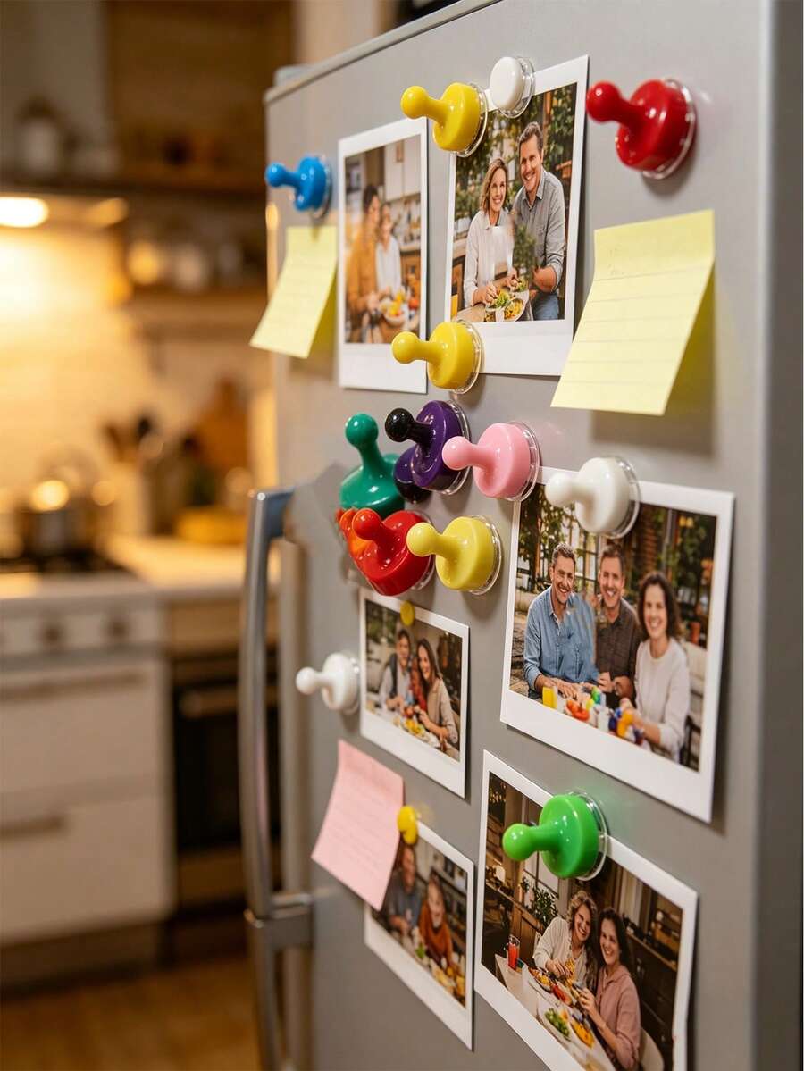 Multi-Color Round Durable Magnetic Push Pins, Reusable Whiteboard Magnetic Pins, Magnetic Push Pins; Extended Horizontal Line Learning Plan Memo Pad, Tear-Off Blank Lined Note Paper, No-Glue Sticky Notes; Suitable For Office, Campus, Teacher, Student, Classroom, Home Refrigerator, Bulletin Board Display, Schedule Planning, Lesson Preparation, Note-Taking, Memo List, Document Fixing Stationery Supplies - Multicolor - View 1
