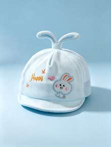 1 pieza Gorra de béisbol personalizada fina para primavera/verano, gorra de béisbol transpirable con correa ajustable y decoración de conejo bordado, sombrero de protección solar unisex, diseño de ala suave y transpirable, adecuado para actividades al aire libre, gorra con nombre/letra bordado personalizable - Multicolor - Ver 6