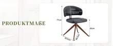 Modern Rotating Chair Black PU 360° Office Living Room - Black - View 11