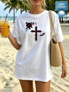 Women T-Shirts - 白色 - 查看 3