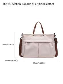 Vintage Classic Fashion Casual Minimalist High-Quality Handbag, Suitable For Commuting, School And Daily Shopping - Beige - View 6