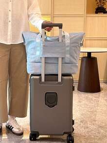 防水隨身旅行袋 購物袋 瑜伽袋 大容量可折疊收納袋 旅行 游泳 健身包 - 藍色 - 查看 6