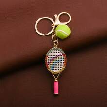 Tennis Racket Keychain, Cute Sports Mini Pendant, 4 Colors, Car Key Ring, Sports Keychain, Gift For Sports Enthusiasts - Multicolor - View 12