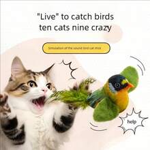 Simulation Bird Cat Toys Cats Interactive Cat Toy Realistic Bird Sound Cat Toy Plush Cat Toy Catnip Cat Toy For Cats Kitten Toy - View 7