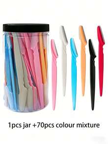 4/6/12/24/30pcs Set With Storage Box, Facial Trimming Blades And Shaving Razor, Suitable For Facial And Body Hair Removal, Essential Hairdressing Products And Accessories For Salon, Beauty And Travel - Baby Pink - View 11