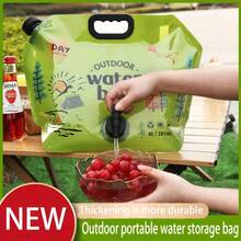 2026 New Portable Water Bag, Thickened Camping Storage Bag, Outdoor Handheld Hiking Folding Travel Plastic Soft Bag, Large Capacity - Multicolor - View 6
