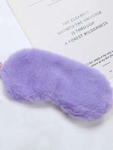 1pc Cute Plush Eye Mask, Soft Comfortable Sleep Eye Mask Travel Accessory, Suitable For Home And Travel Use - Baby Pink - View 11