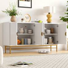 Sideboard White 160cm – Cabinet With Four Doors - 白色 - 查看 4