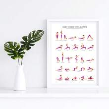 6pcs Yoga Practice Poster Set, Multiple Different Themes Yoga Poses Yoga Guide, Yoga Fitness, Weight Loss And Body Shaping Exercise, Fitness Workout, Yoga Gym Assistant, Pose Training, Yoga Enthusiasts, Yoga Auxiliary Tools, Suitable For Different People, Fitness Poster, Suitable For Room And Office Decoration - Multicolor - View 9