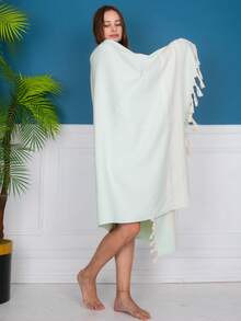 2 Pieces %100 Cotton Mykonos Peshtemal, 2 Peshtemals In Same Colour, 2 Peshtemal Suitable For Beach And Home Use - Mint Green - View 7