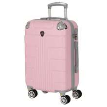Maleta Rígida De Viaje 20 Pulgadas Resistente Al Agua, maleta de cabina ligera con ruedas 360°, cerradura antirrobo y esquinas reforzadas ideal para vuelos cortos y regreso escolar - Rosa - Ver 3