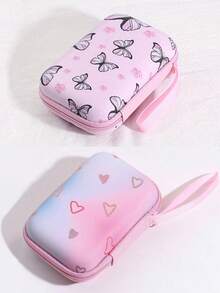 Bolsa organizadora con cremallera para cable de datos, cargador y auriculares, caja con cremallera a prueba de golpes y de diseño creativo con dibujos animados - Multicolor - Ver 21