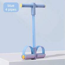 1pc Multi Tube Resistance Band, 4/6/8 Tube Tension Trainer, With Antiskid Pedal And Foam Grip, Suitable For Training And Yoga - Purple - View 15